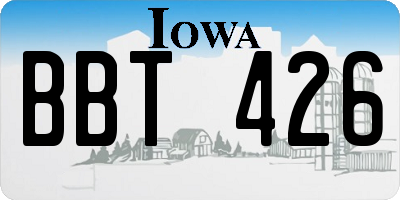 IA license plate BBT426