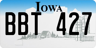 IA license plate BBT427