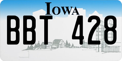 IA license plate BBT428
