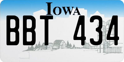 IA license plate BBT434