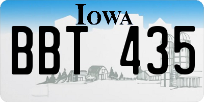 IA license plate BBT435