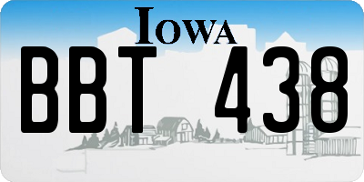 IA license plate BBT438