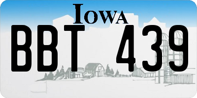 IA license plate BBT439