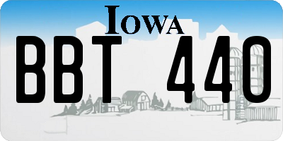 IA license plate BBT440