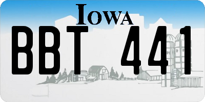 IA license plate BBT441