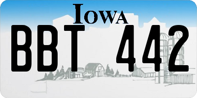 IA license plate BBT442