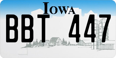 IA license plate BBT447