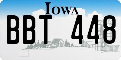 IA license plate BBT448