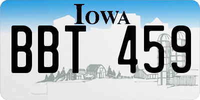 IA license plate BBT459