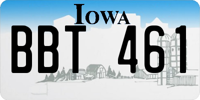 IA license plate BBT461