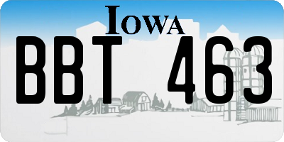 IA license plate BBT463