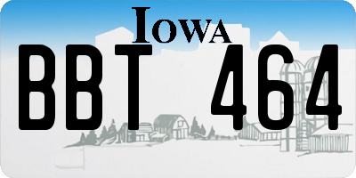 IA license plate BBT464