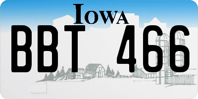 IA license plate BBT466