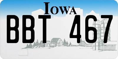 IA license plate BBT467