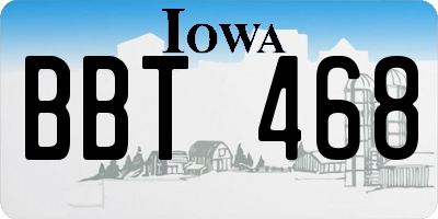 IA license plate BBT468