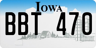 IA license plate BBT470