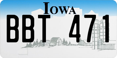 IA license plate BBT471
