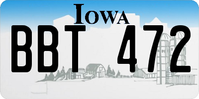 IA license plate BBT472