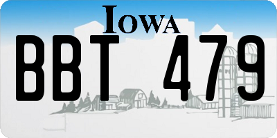 IA license plate BBT479