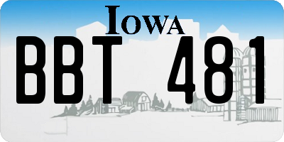 IA license plate BBT481