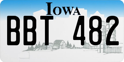 IA license plate BBT482