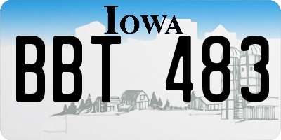 IA license plate BBT483