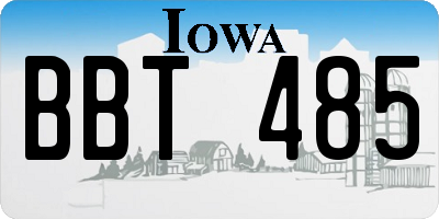 IA license plate BBT485