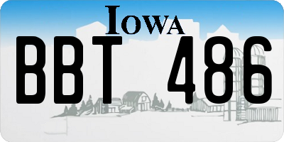 IA license plate BBT486
