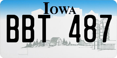 IA license plate BBT487