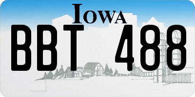 IA license plate BBT488