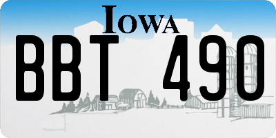 IA license plate BBT490