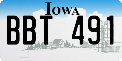 IA license plate BBT491