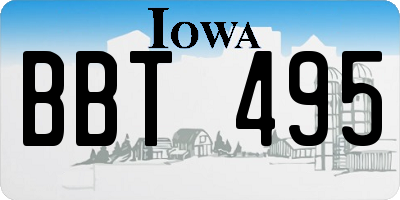 IA license plate BBT495