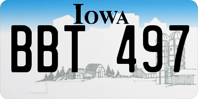 IA license plate BBT497