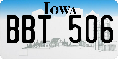 IA license plate BBT506