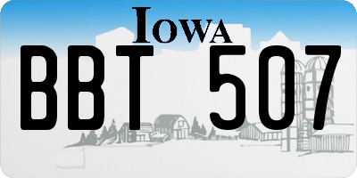 IA license plate BBT507