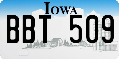 IA license plate BBT509
