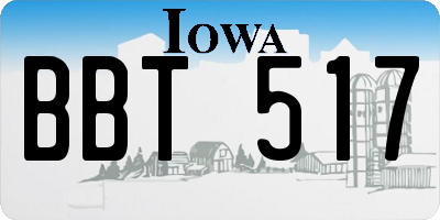 IA license plate BBT517