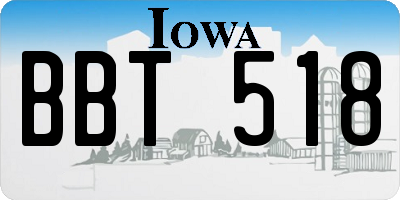 IA license plate BBT518