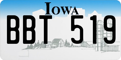 IA license plate BBT519