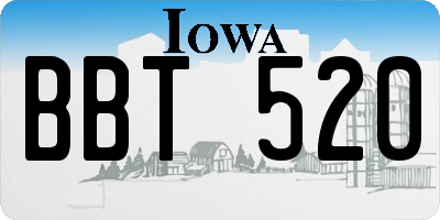 IA license plate BBT520