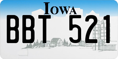 IA license plate BBT521