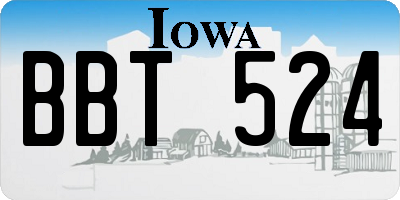 IA license plate BBT524