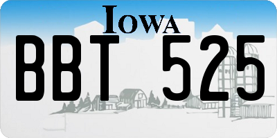 IA license plate BBT525