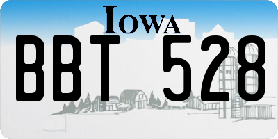 IA license plate BBT528