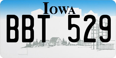 IA license plate BBT529