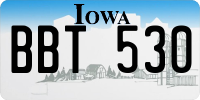 IA license plate BBT530