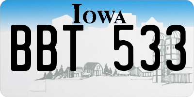 IA license plate BBT533
