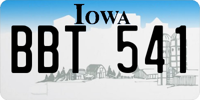 IA license plate BBT541