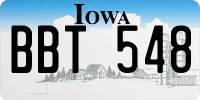IA license plate BBT548
